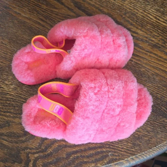 UGG lamb fur slippers kids 12 - Picture 1 of 3